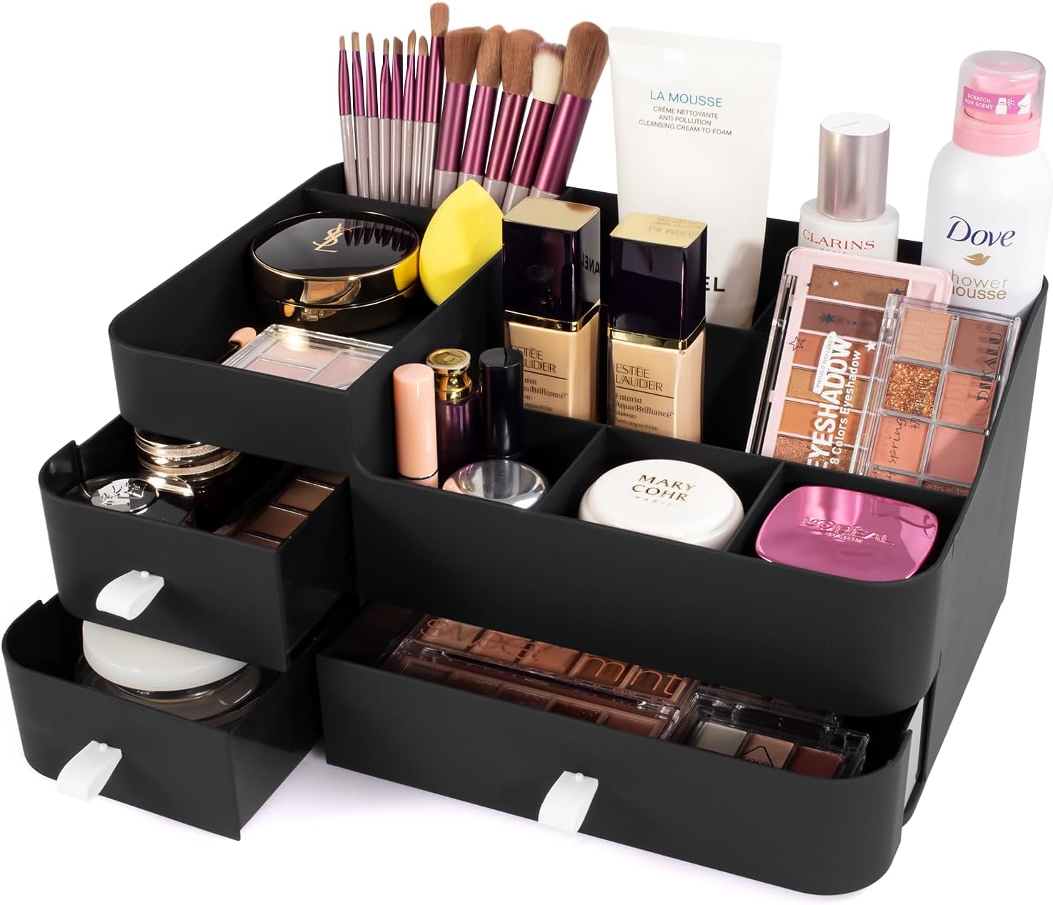 Makeup Organizer for Vanity, Large Countertop Organizer with Drawers, Cosmetics...