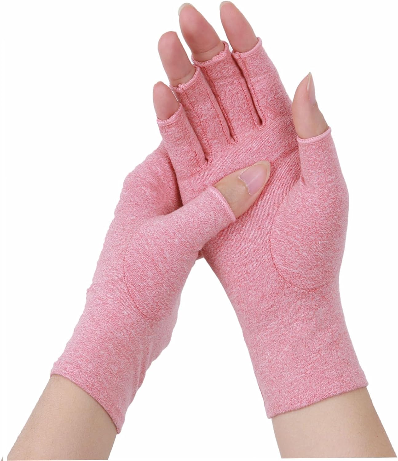 Donfri 2 Pairs Arthritis Gloves Fingerless Compression Gloves for Women Men Reli...
