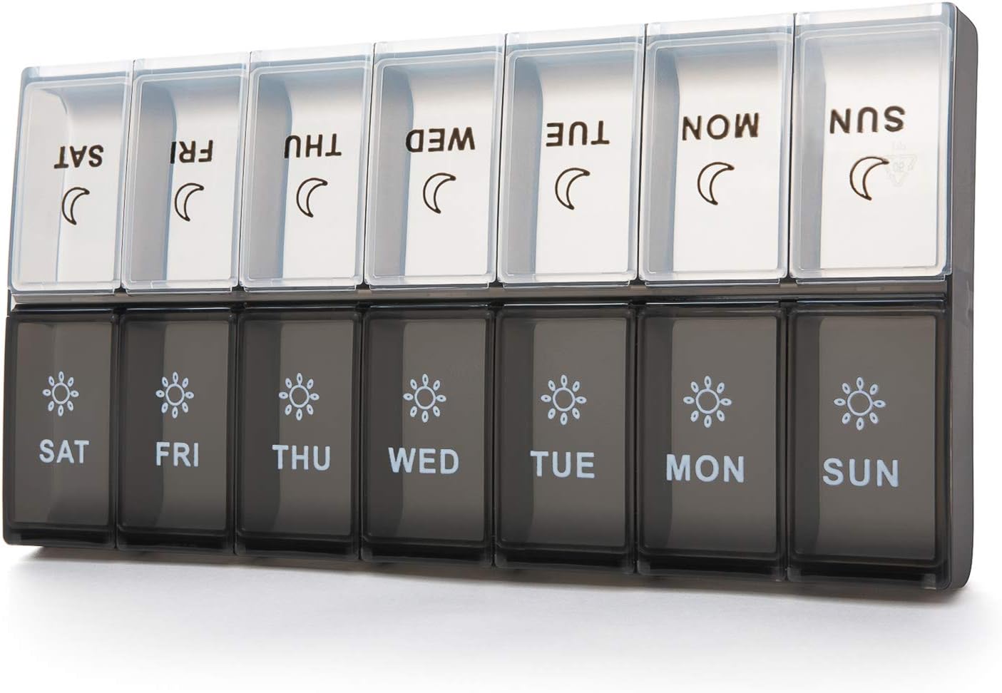 Mossime Weekly Pill Box 7-Day: Large Pill Boxes 7 Day 2 Times A Day Daily Pill O...