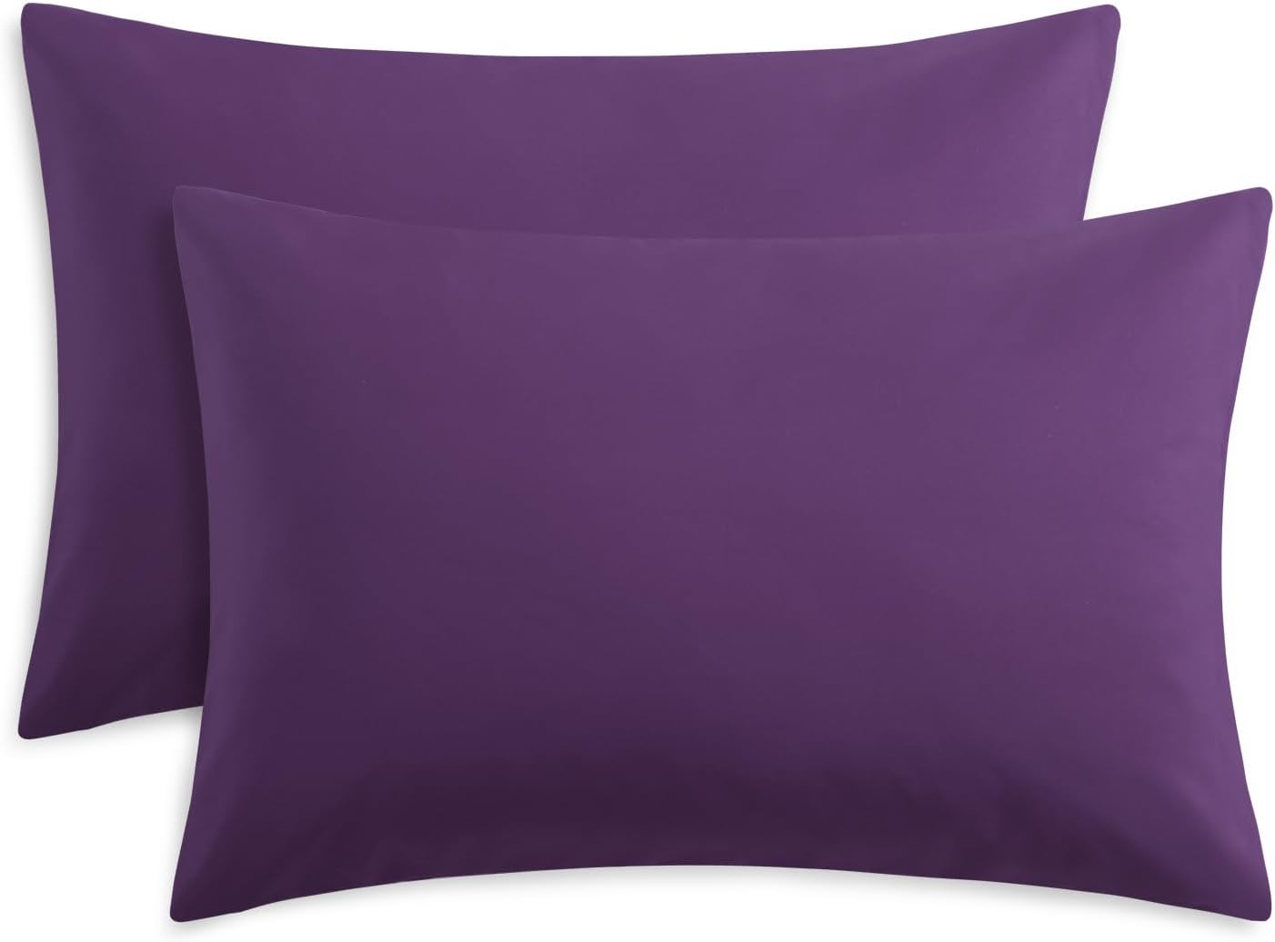 RUIKASI Pillow Cases 2 Pack - Purple Standard 50x75 cm Pillowcases Set of 2 with...