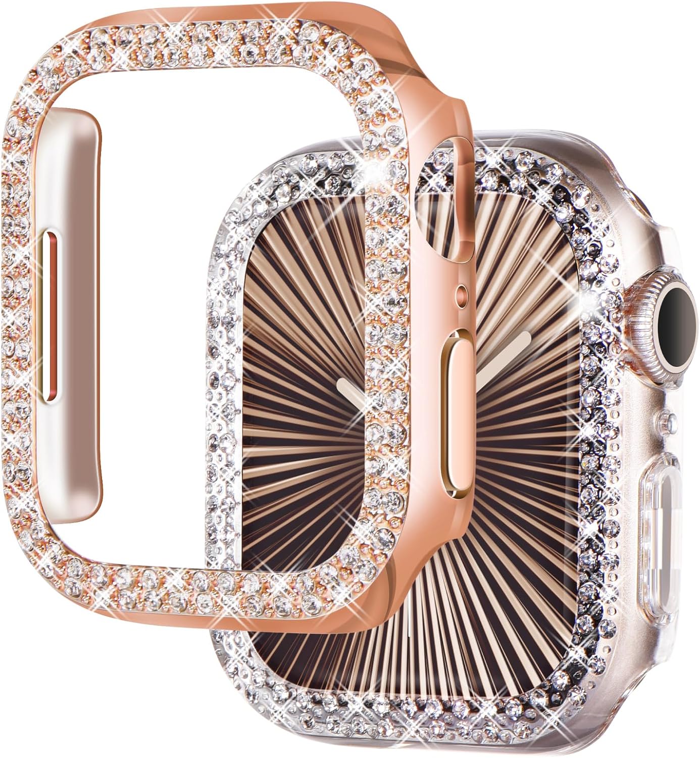 NewWays 2-Pack Bling Cases Compatible for Apple Watch Series 8 41mm Series 7, Pr...