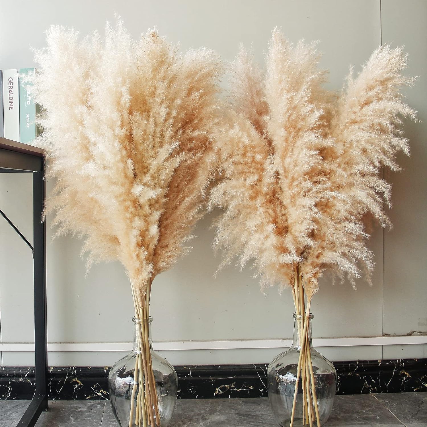 Bannifll 40-inch Natural Pampas Grass Decor Tall with 10 Stems. Perfect for Wedd...