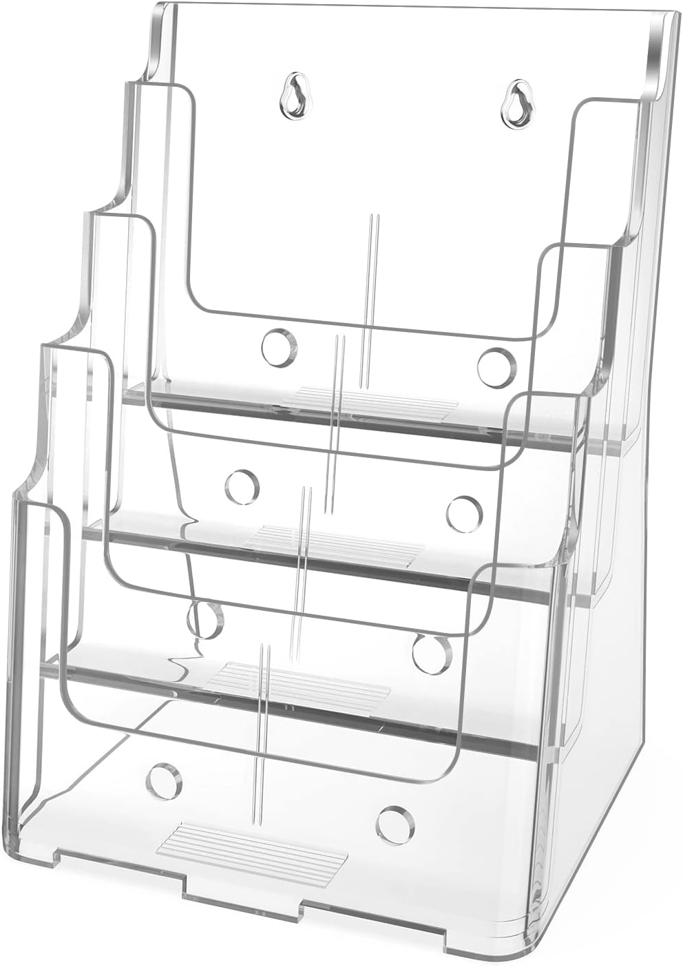 MaxGear Acrylic Brochure Holder 8.5 x 11 inch, 4 Tier Clear Literature Organizer...