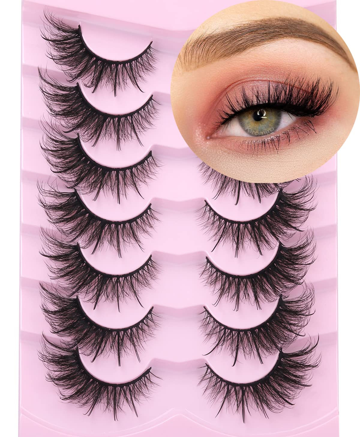 Fox Eye Lashes Wispy Faux Mink Lashes Fluffy Fairy Cat Eye Lashes That Look Like...