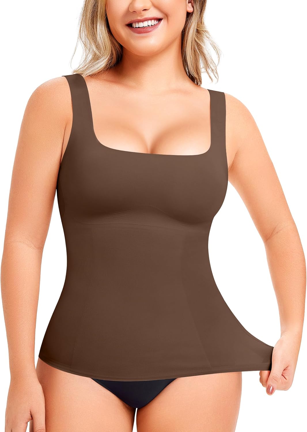 LODAY Compression Tank Tops for Women Shapewear Tummy Control Square Neck Camiso...