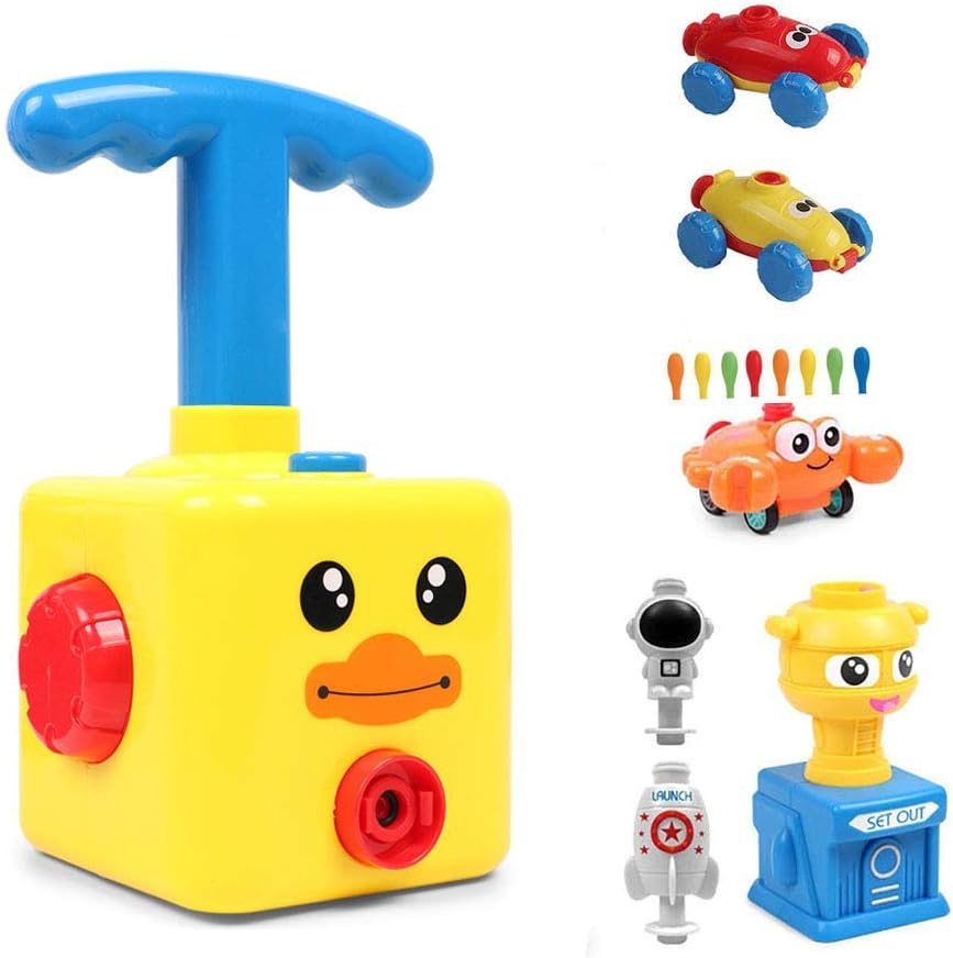 HOWADE Power Balloon Car Toy,Inflatable Balloon Launcher Car Toy Set for Kids,Ai...