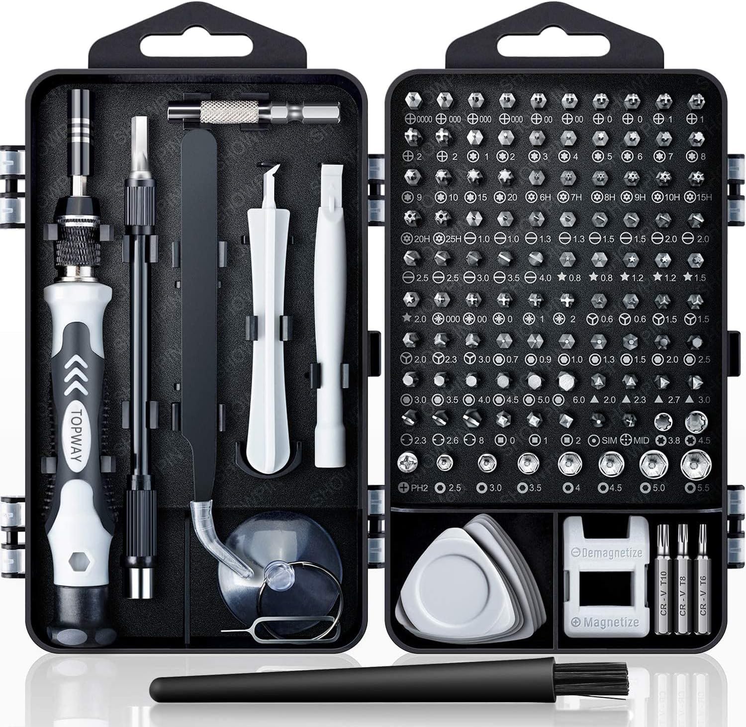 TOPWAY PC Precision Screwdriver Set: 122 PCS Electronics Repair Tool Kit Mini Ma...