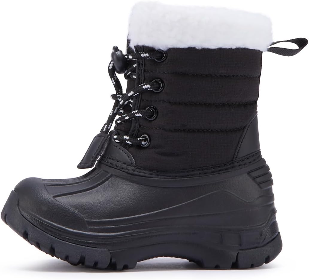 BMCiTYBM Kids Snow Boots Boys Girls Toddler Winter Waterproof Shoes Cold Weather...