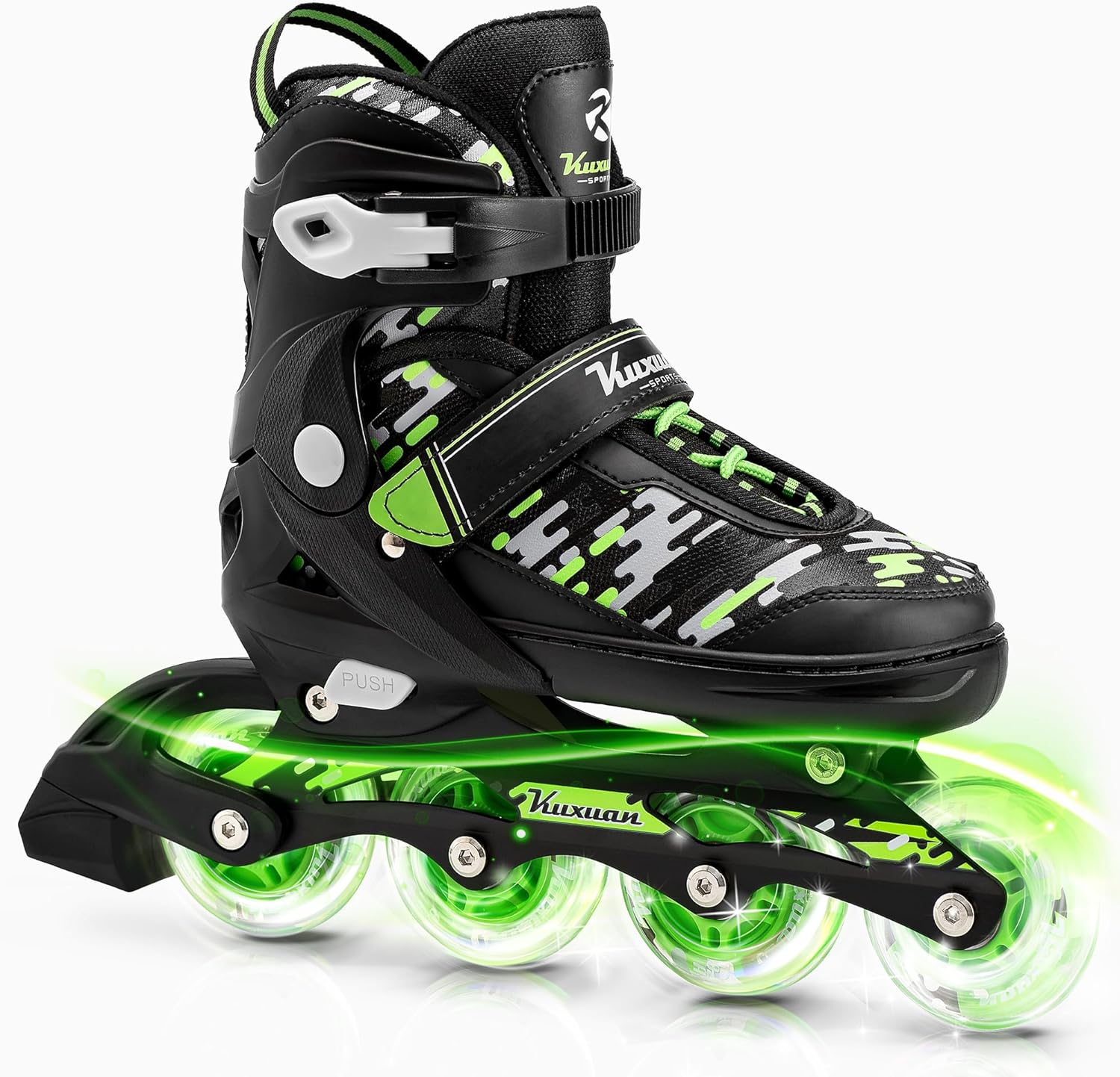 Kuxuan Skates Adjustable Inline Skates for Kids and Teens, Boys Girls Women Begi...