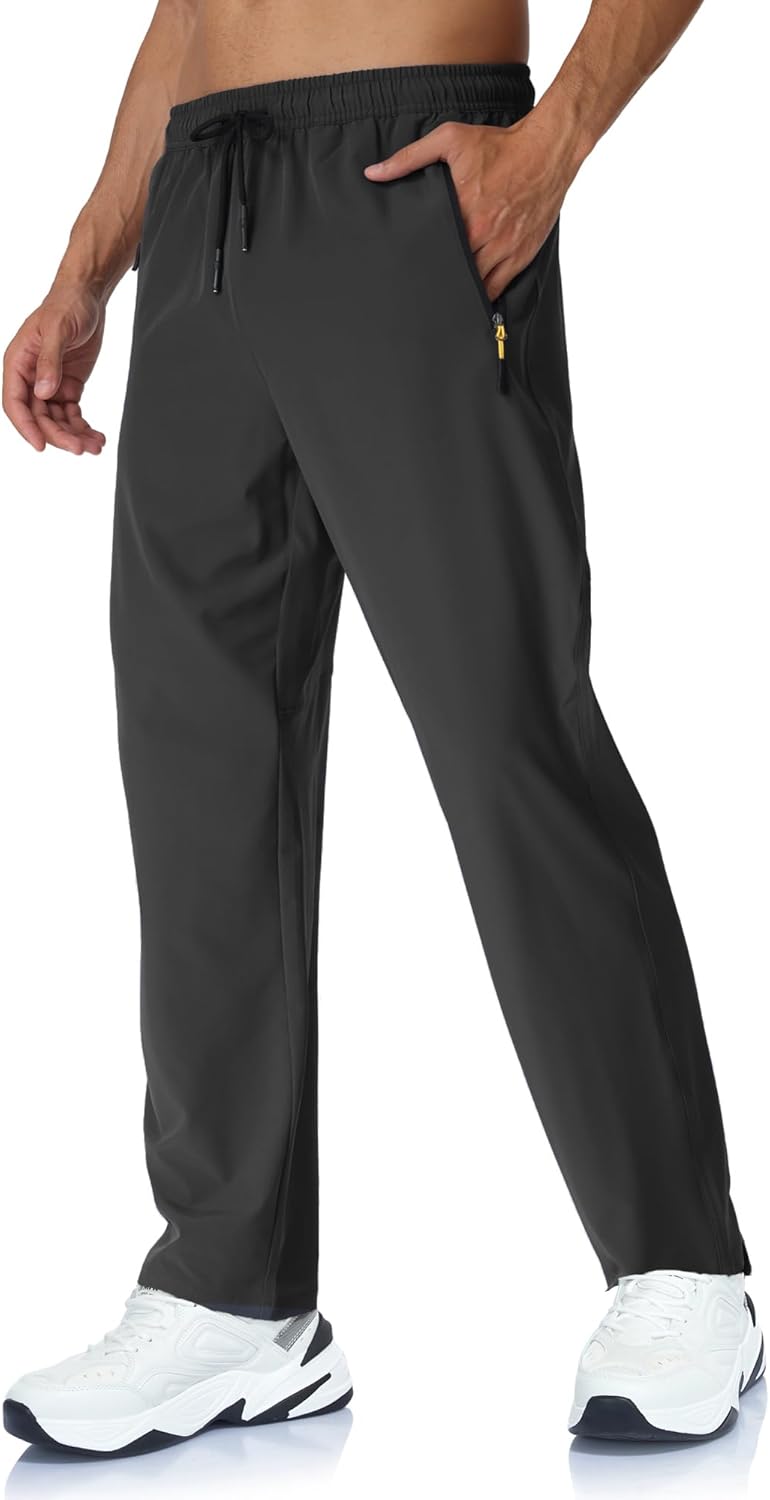 Rapoo Mens Lightweight Hiking Pants Quick Dry Stretch Joggers for Running Workou...