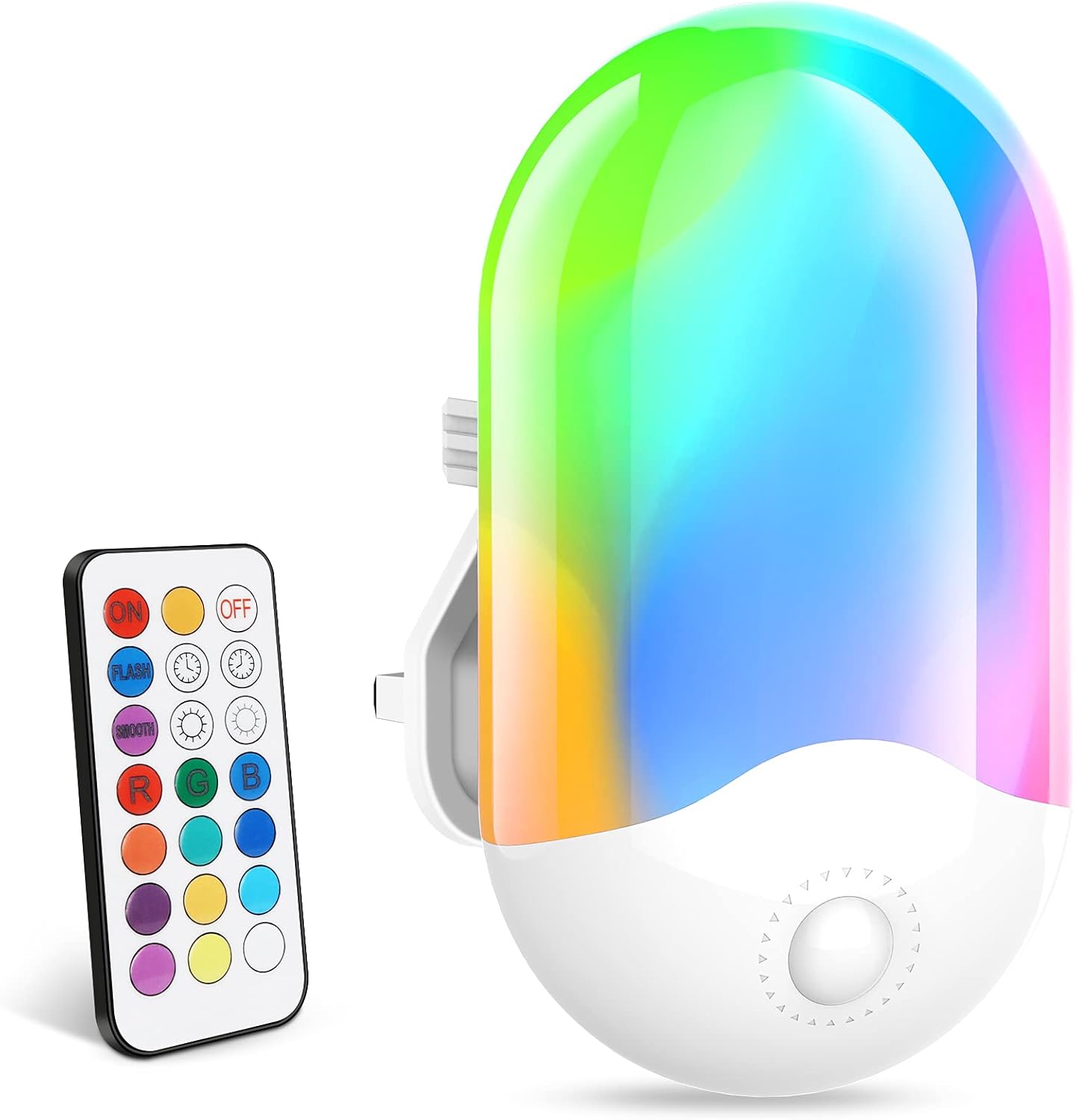 Led Night Light Plug in Wall,Dimmable Night Light Kids with 12 RGB Colors+White,...