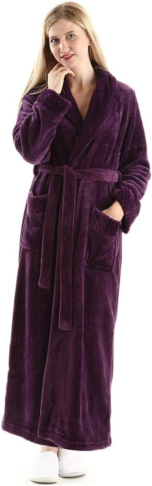 Oksun Dressing Gown Women Full Length Robe Plus Size Fleece Winter Warm Bathrobe...