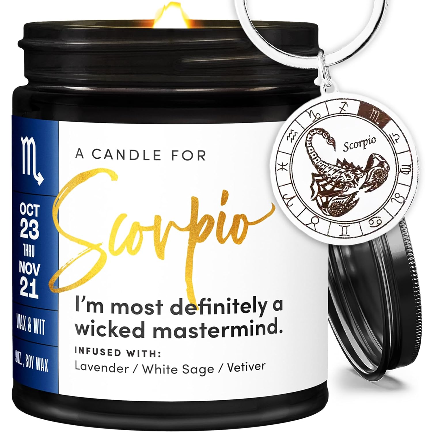 WAX & WIT Birthday Gifts for Women, Scorpio Gifts Women, Scorpio Candle Gifts fo...