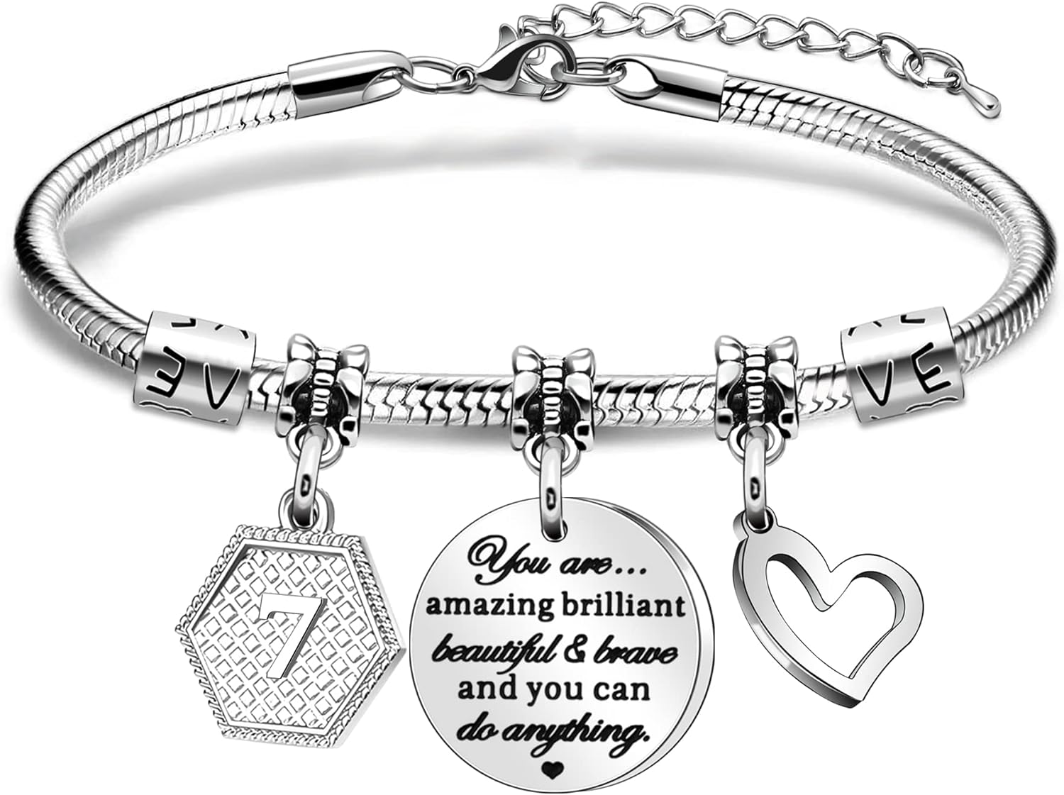 HEYEJET Birthday Gifts for Women Girls Bracelet Birthday Charm Bracelet 10th - 1...