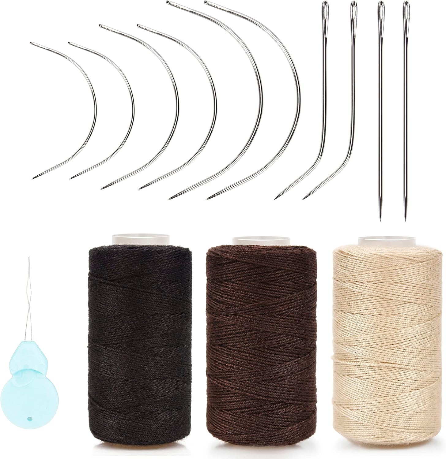 Beayuer Needle and Thread Set Professional Hair Extension Tools Hair Weave Needl...