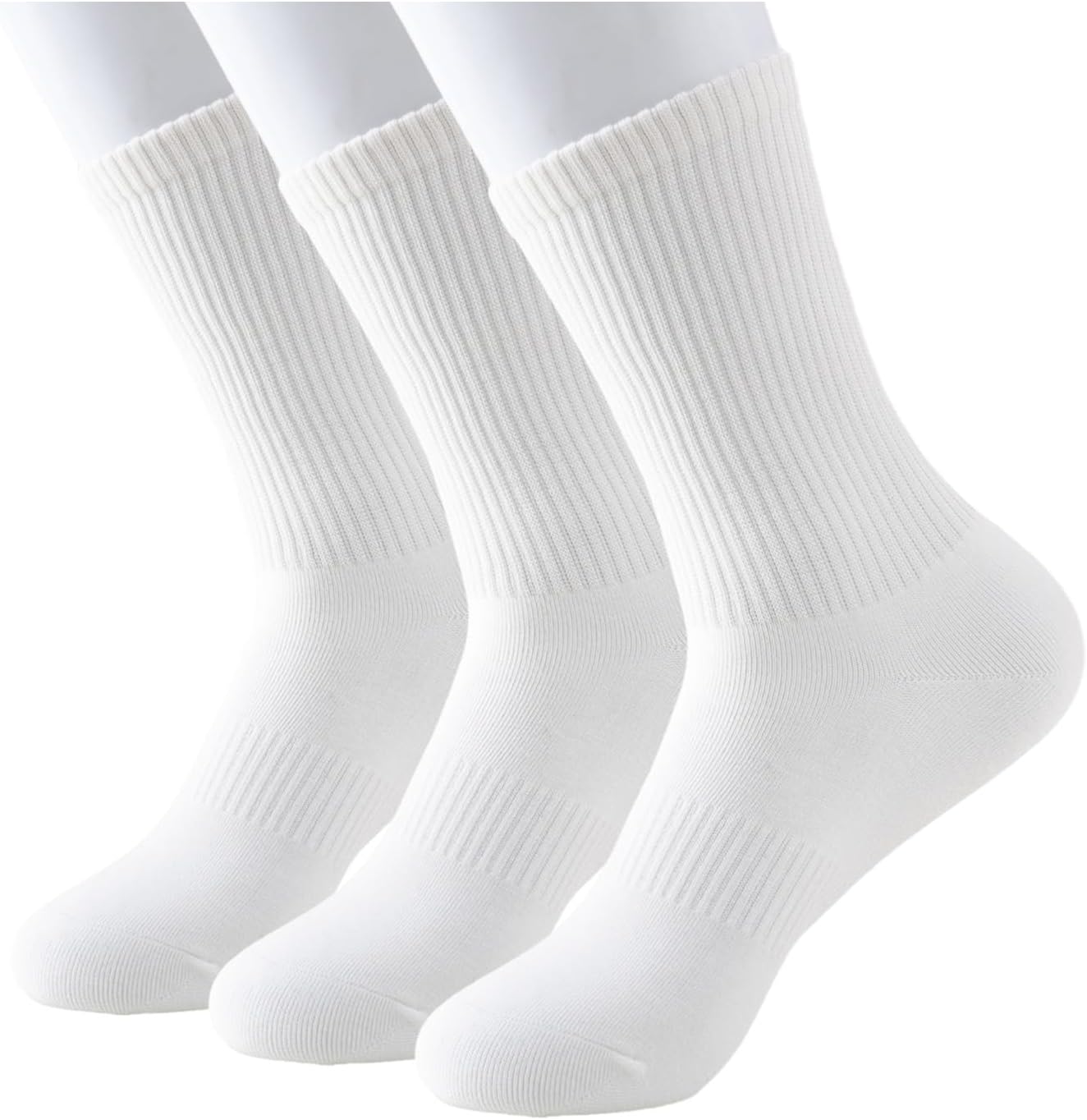 VFM Womens Crew Socks 3-6 Pairs Arch Support Lightweight Thin Casual Cotton Calf...
