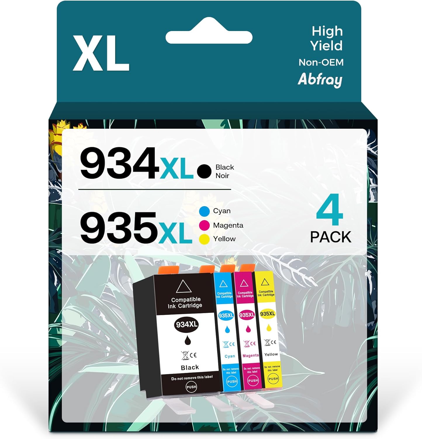 934 and 935 Ink Cartridges Combo Pack Compatible for HP 934XL 935XL Work with HP...