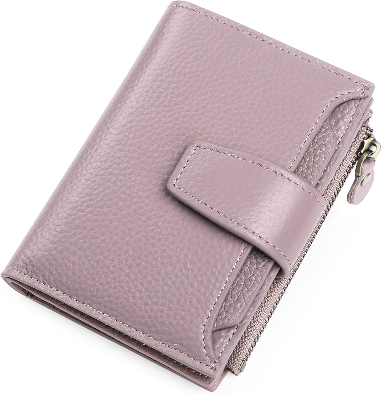 SENDEFN Women's RFID Blocking Leather Small Compact Bi-fold Zipper Pocket Wallet...