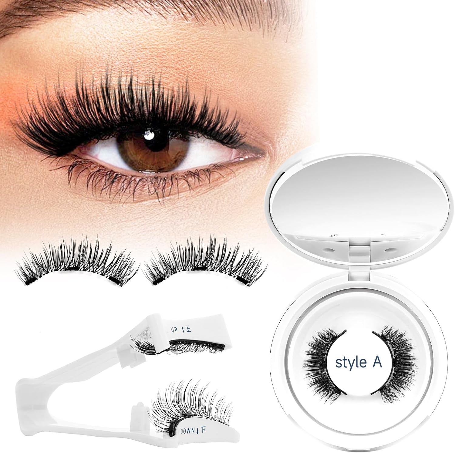 Magnetic-Eyelashes with Applicator, Higu clace Lashes-Magnetic No Glue or Eyelin...