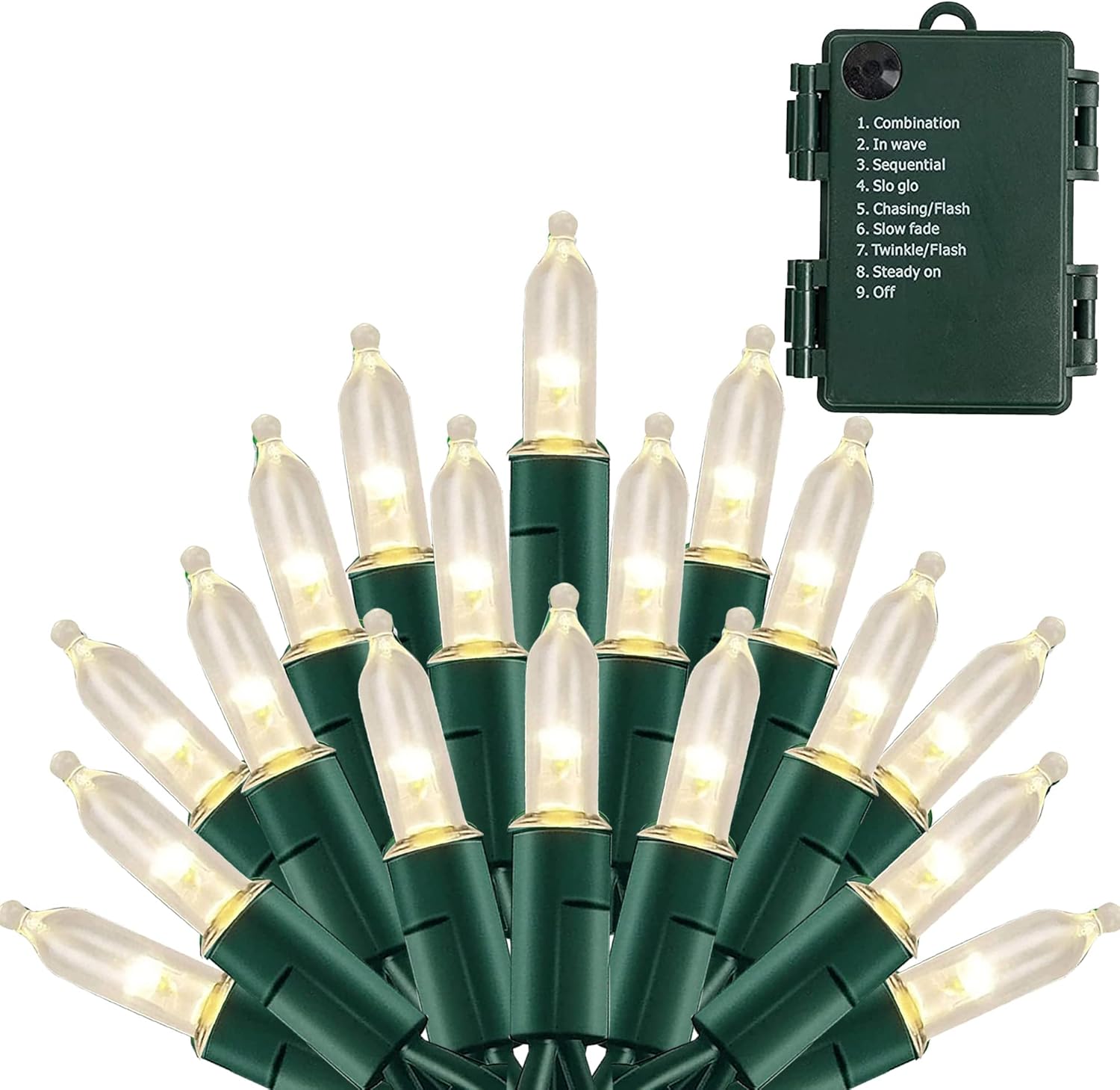 NEROSUN Christmas Lights, Special Battery Operated Christmas Lights with 50 LED,...