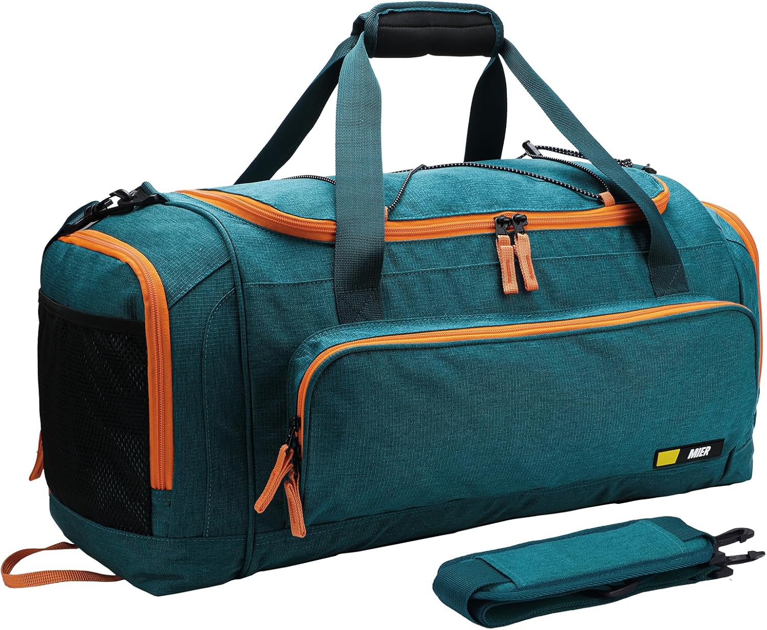 MIER Large Duffel Bag Men's Gym Bag with Shoe Compartment, 60L Olive Green