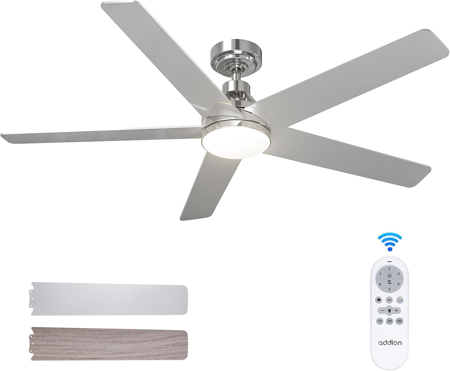 addlon Ceiling Fans with Lights, 52 inch Ceiling Fan with Light and Remote Contr...