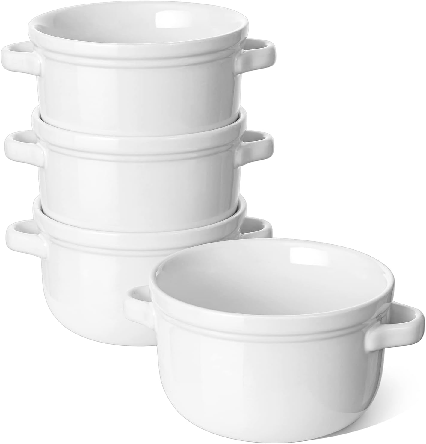 LE TAUCI Soup Bowls With Handles 28 oz, French Onion Soup Bowl for Chili, Beef S...