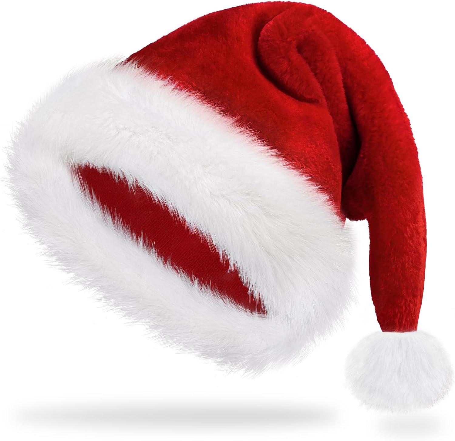 Iioscre Santa Hat Christmas Hats for Adults Kids Baby, Xmas Holiday Hat, Classic...