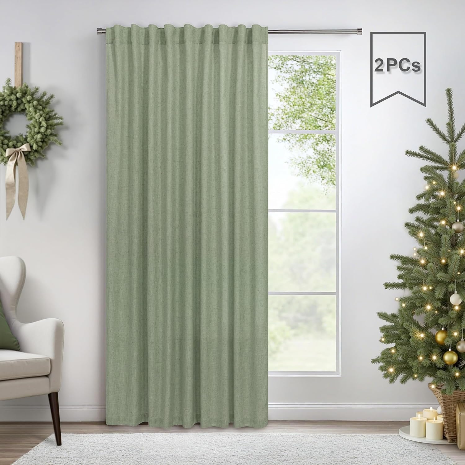 Pitalk 60 Inch Wide Curtains, Special 2 Panel Curtains for Living Room, Innovati...