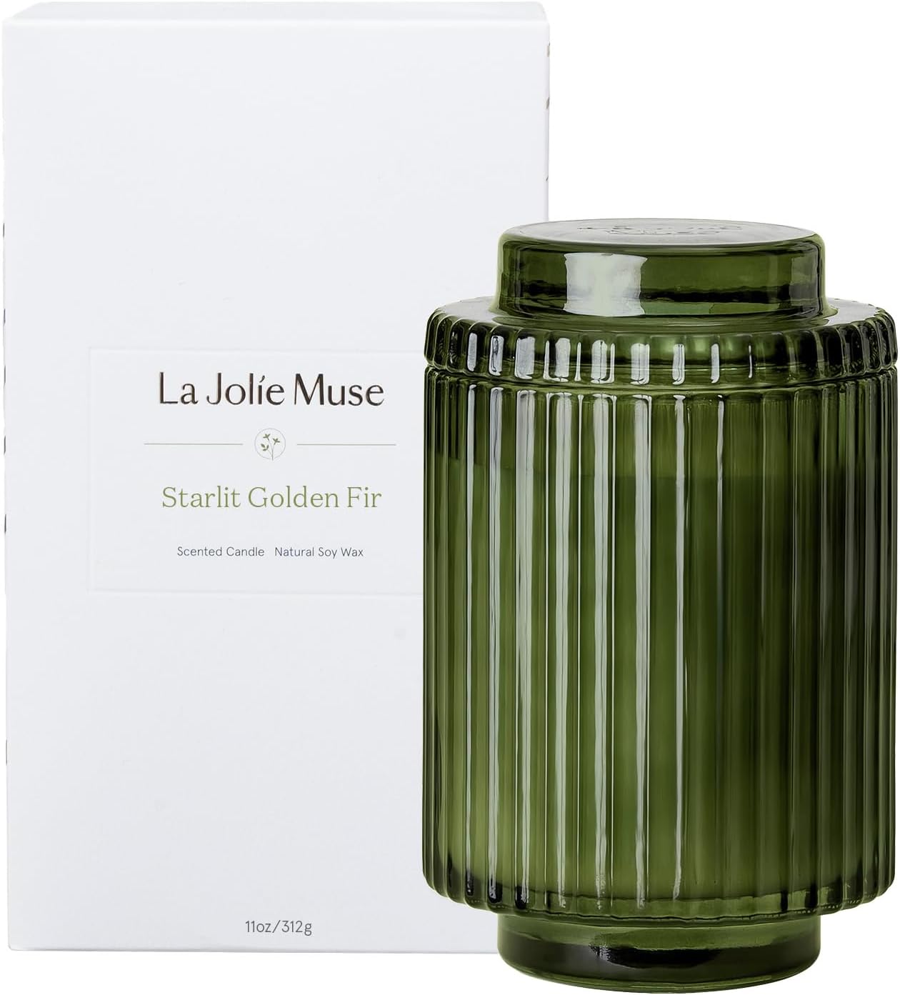 LA JOLIE MUSE Fir & Cedarwood Candle, Christmas Candles for Home Scented, Holida...