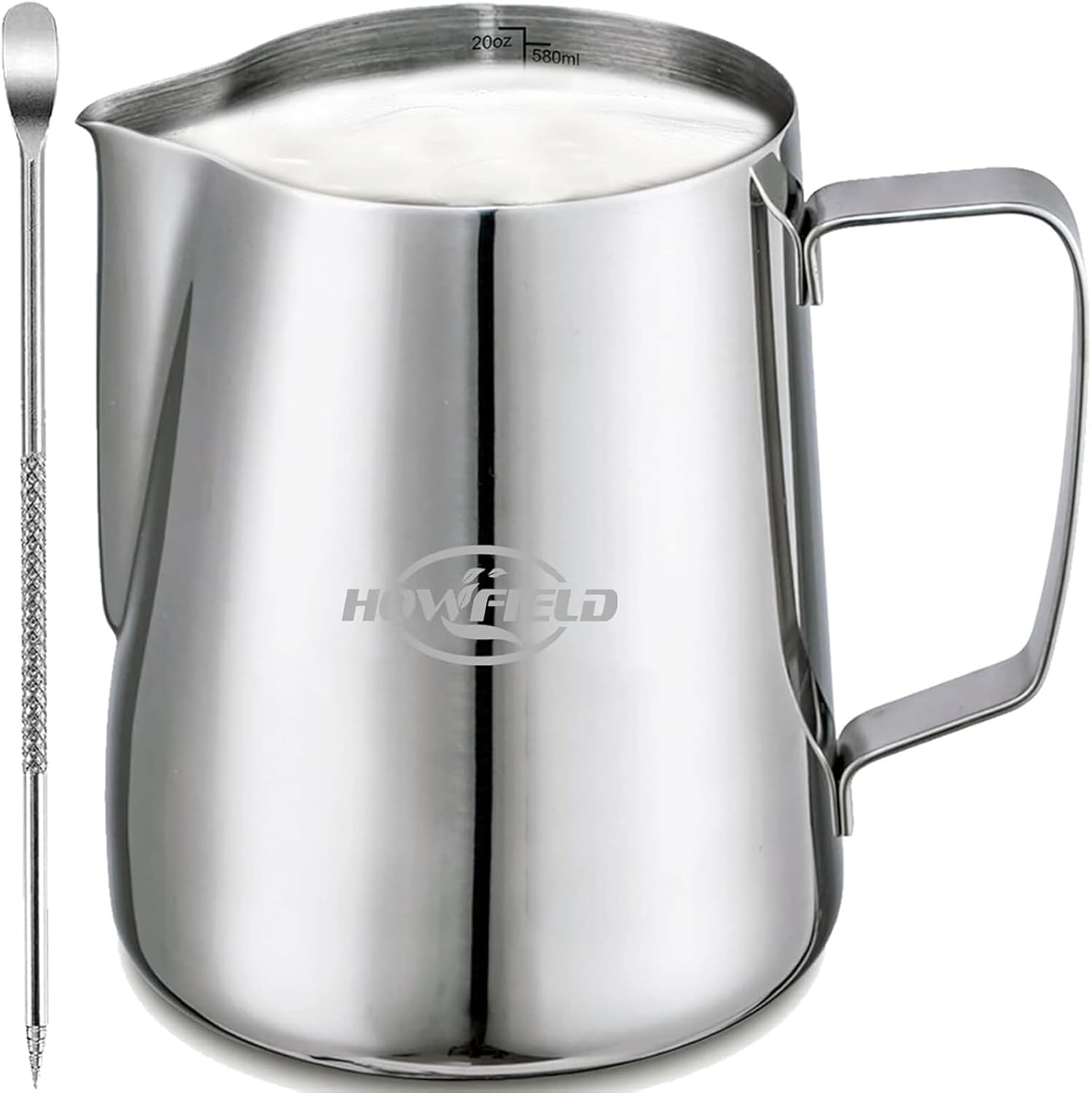 Milk Frothing Pitcher, High-Quality Milk Frother Cup 304 Stainless Steel Steamin...