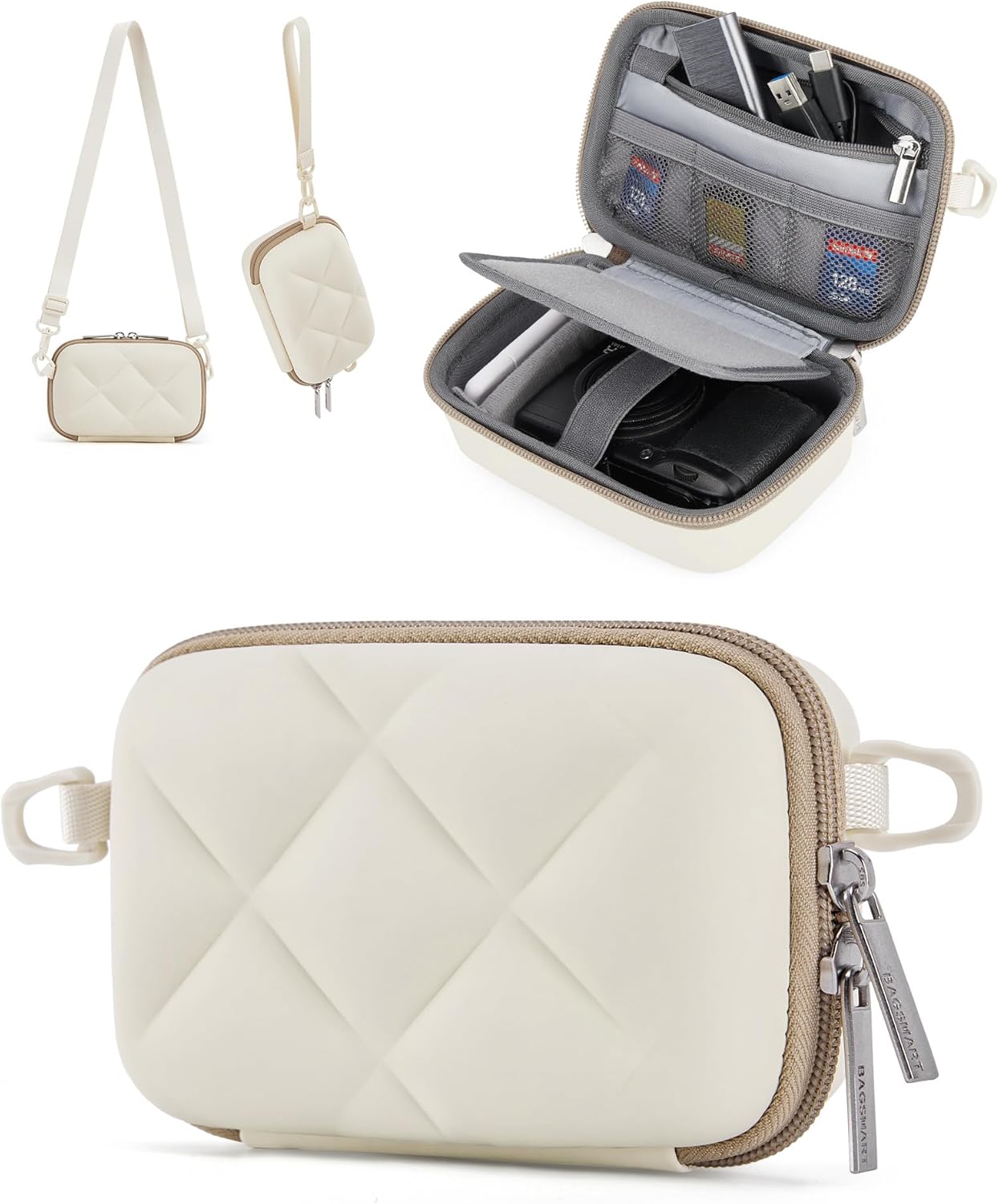 BAGSMART Digital Camera Case, Protective & Lightweight Camera Case with 2 Carryi...