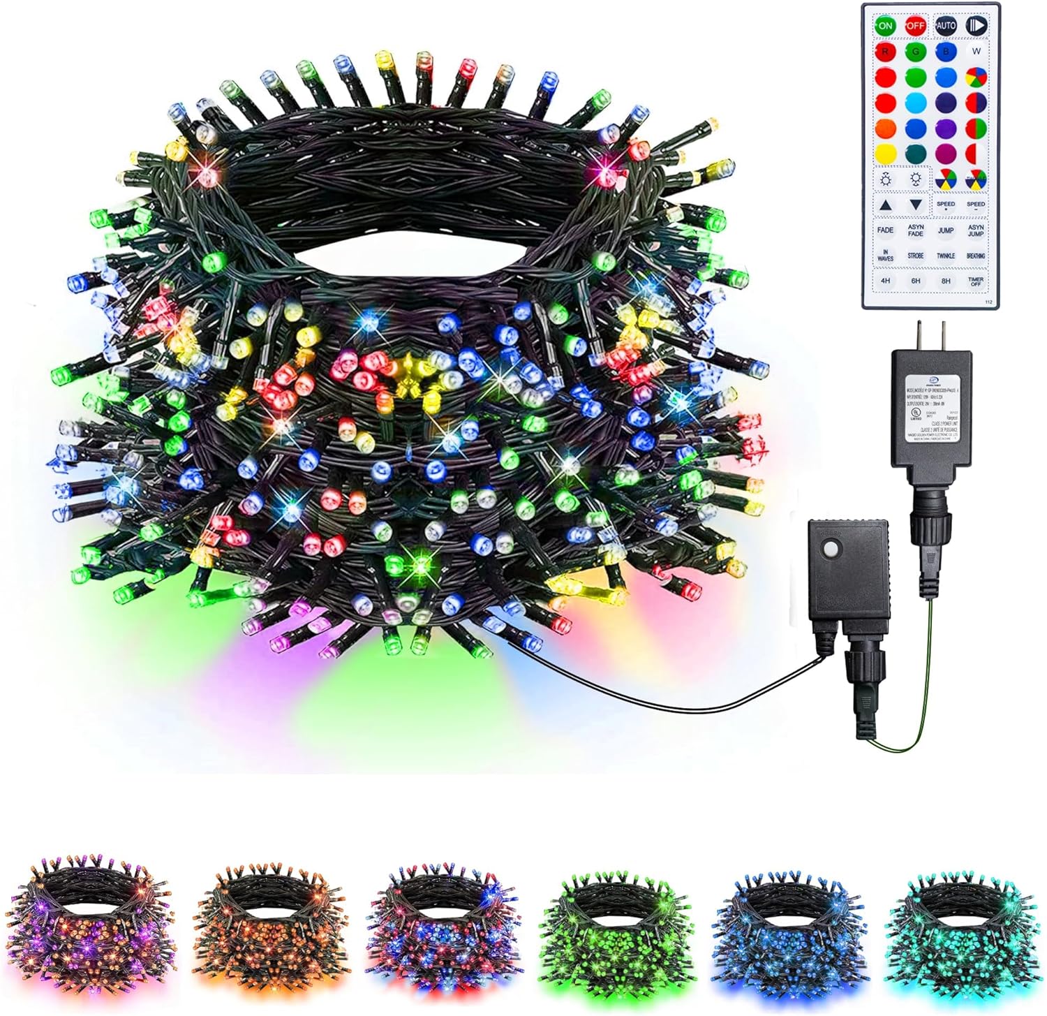 TW SHINE Color Changing Christmas Lights, 66 FT 200 LED RGB Halloween Lights wit...