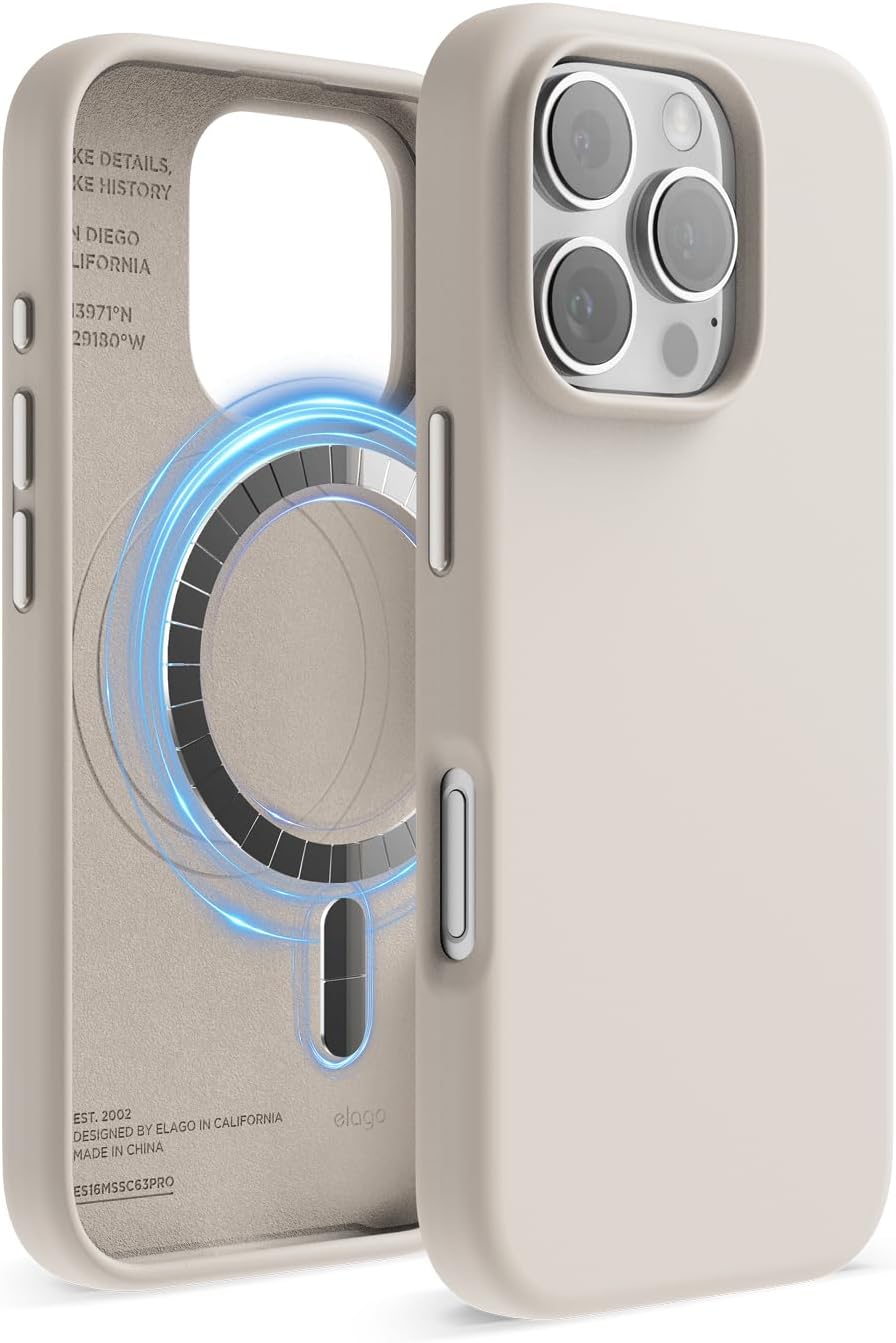 elago Magnetic Silicone Case, Special Case Compatible with iPhone 16 Pro, Innova...