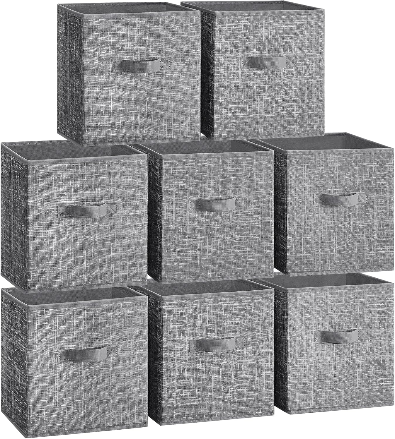 SONGMICS Storage Cubes, 13-Inch Non-Woven Fabric Bins with Double Handles, Set o...