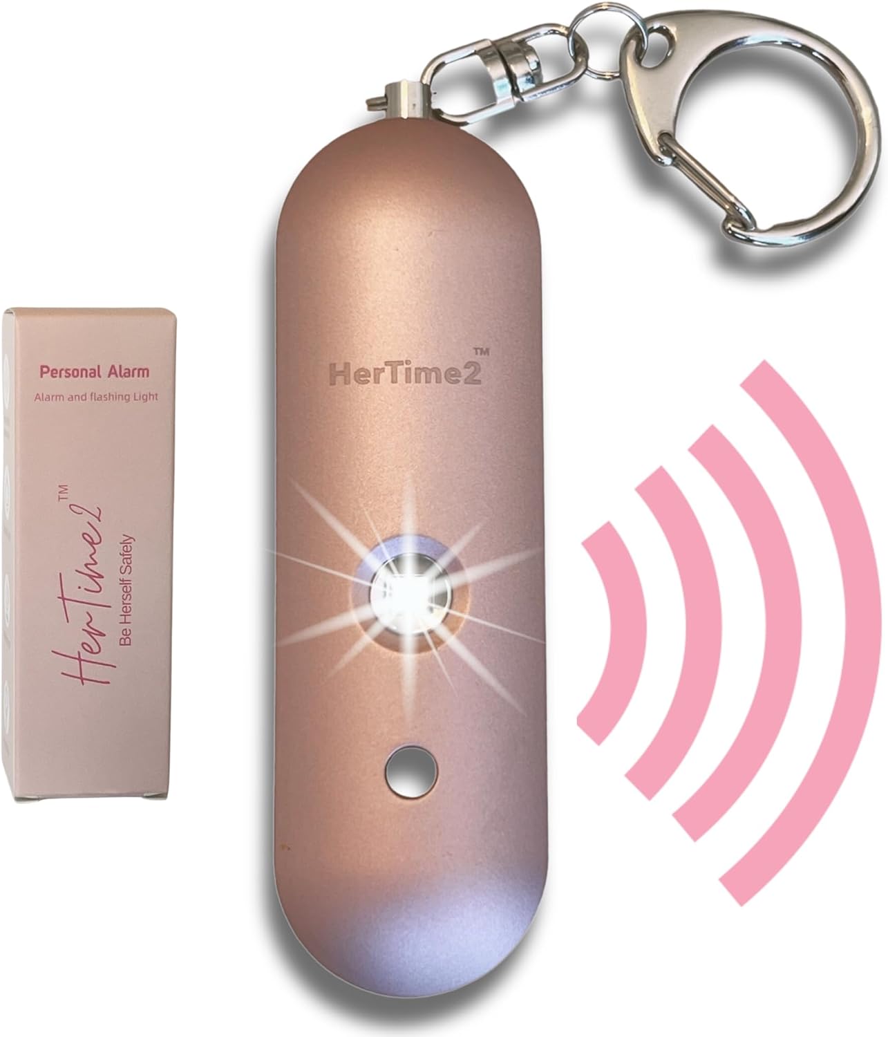 HerTime2® Personal Safety Alarm for Women – Travel Safe Waterproof Personal Alar...