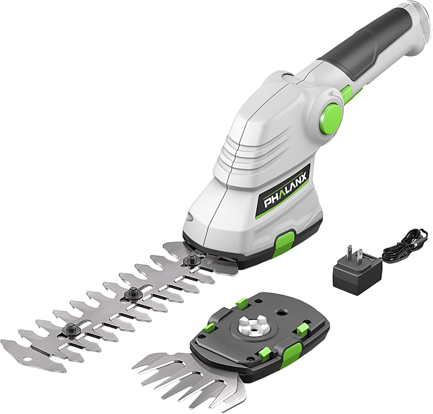 PHALANX Cordless Grass Shears 2-in-1 Handheld Hedge Trimmer,7.2V Electric Grass...