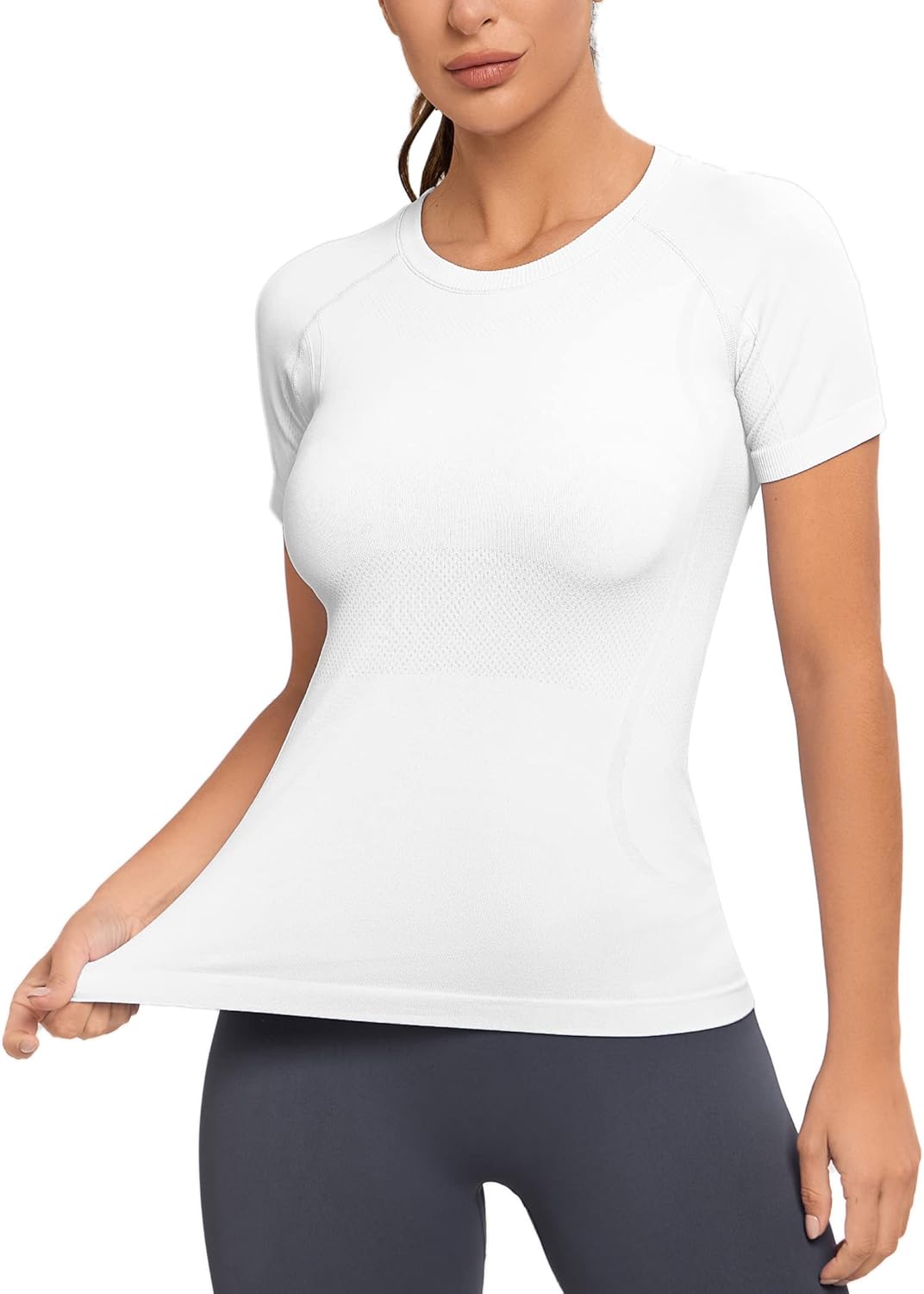 MathCat Workout Shirts for Women, Workout Tops for Women, Yoga Short Sleeve Shir...