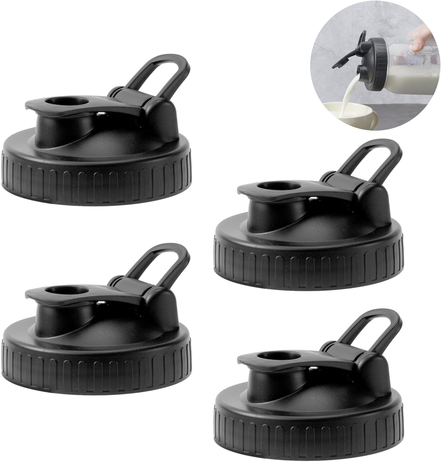 Pour Spout Lids for Ball Regular Mouth Mason Jars, Airtight Canning Jar Flip Cap...