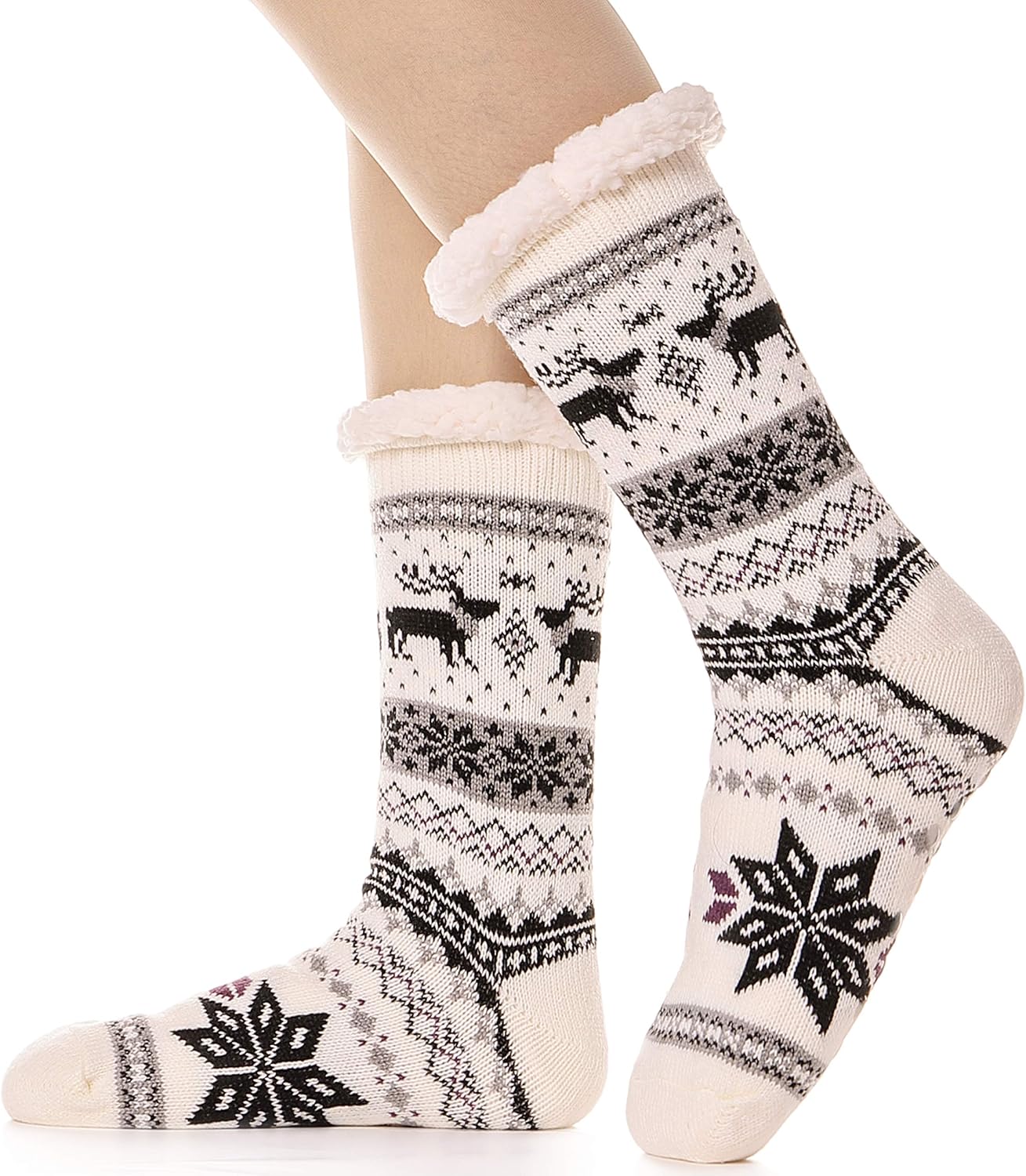 ANTSNAG Womens Slipper Socks Fuzzy Fluffy Cabin Cozy Winter Thick Warm Comfy Fle...