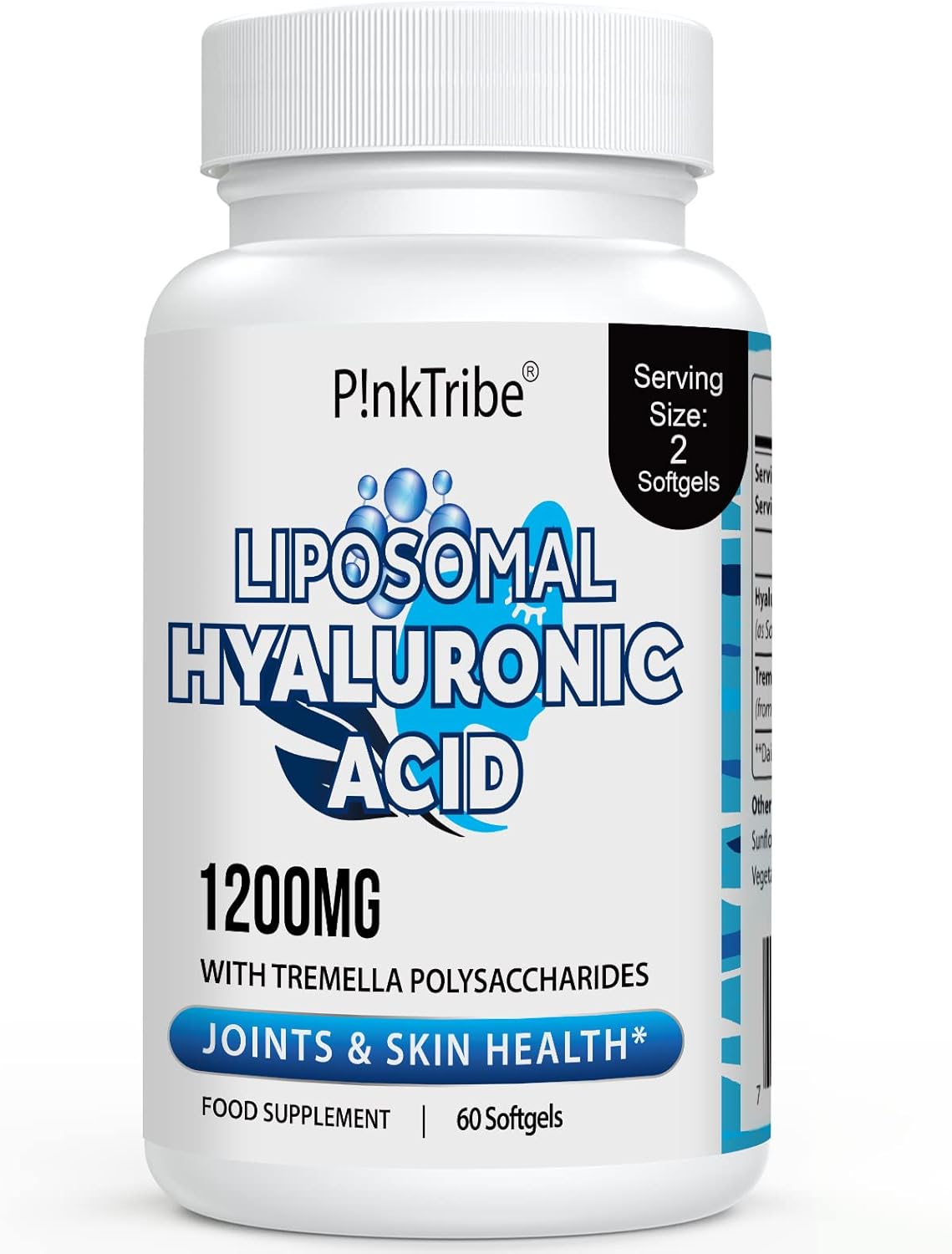 Liposomal Hyaluronic Acid Supplement - 1200mg Per Serving, High-Potency Bioavail...