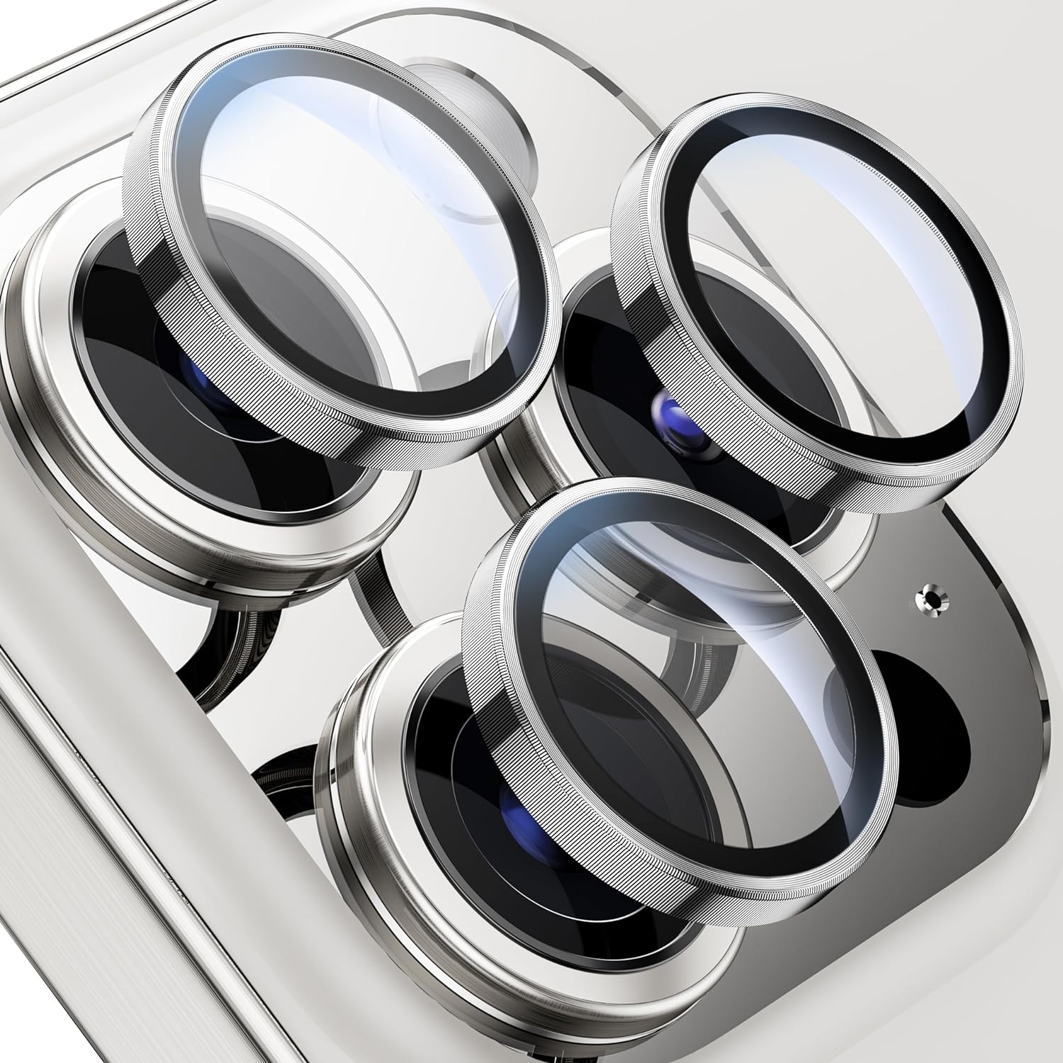 WSKEN for iPhone 15 Pro Max/iPhone 15 Pro Camera Lens Protector,[Keep Original S...