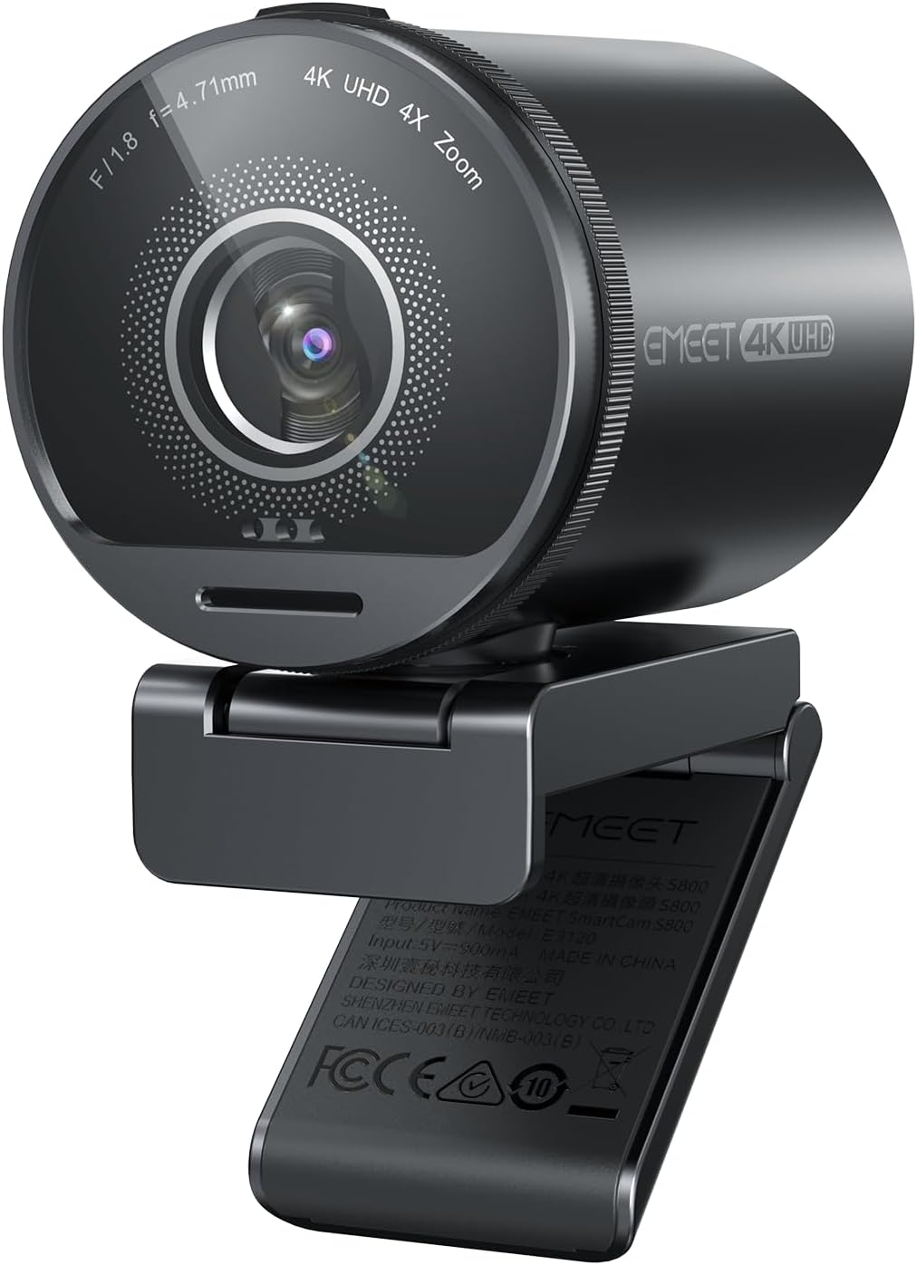 EMEET SmartCam S800-4K Webcam for Streaming, Sony 1/2'' Sensor, Supports HDR, PD...