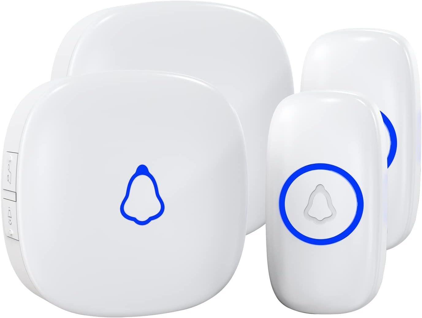 SECRUI Wireless Doorbell, 2 Plug in Receiver 2 Bell Push Waterproof Battery Oper...
