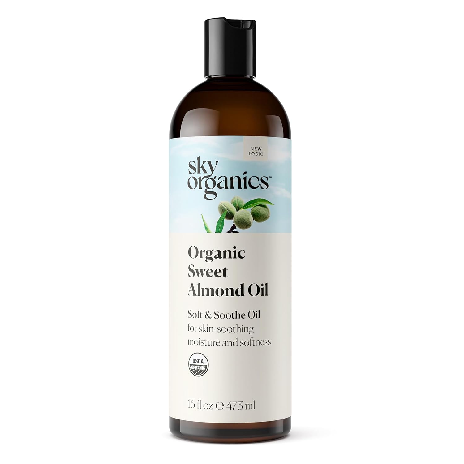 Sky Organics - Organic Sweet Almond Oil, 16 fl oz - Soft & Soothe Oil - Skin Moi...