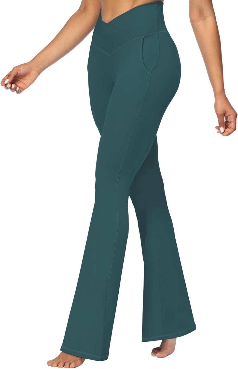 Sunzel Flare Leggings, Special Yoga Pants with Pockets, Innovative Crossover Leg...