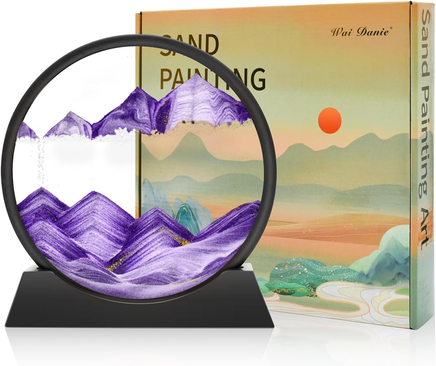 Wai Danie Moving Sand Art Picture 3D Hourglass Deep Sea Sandscape Liquid Motion...