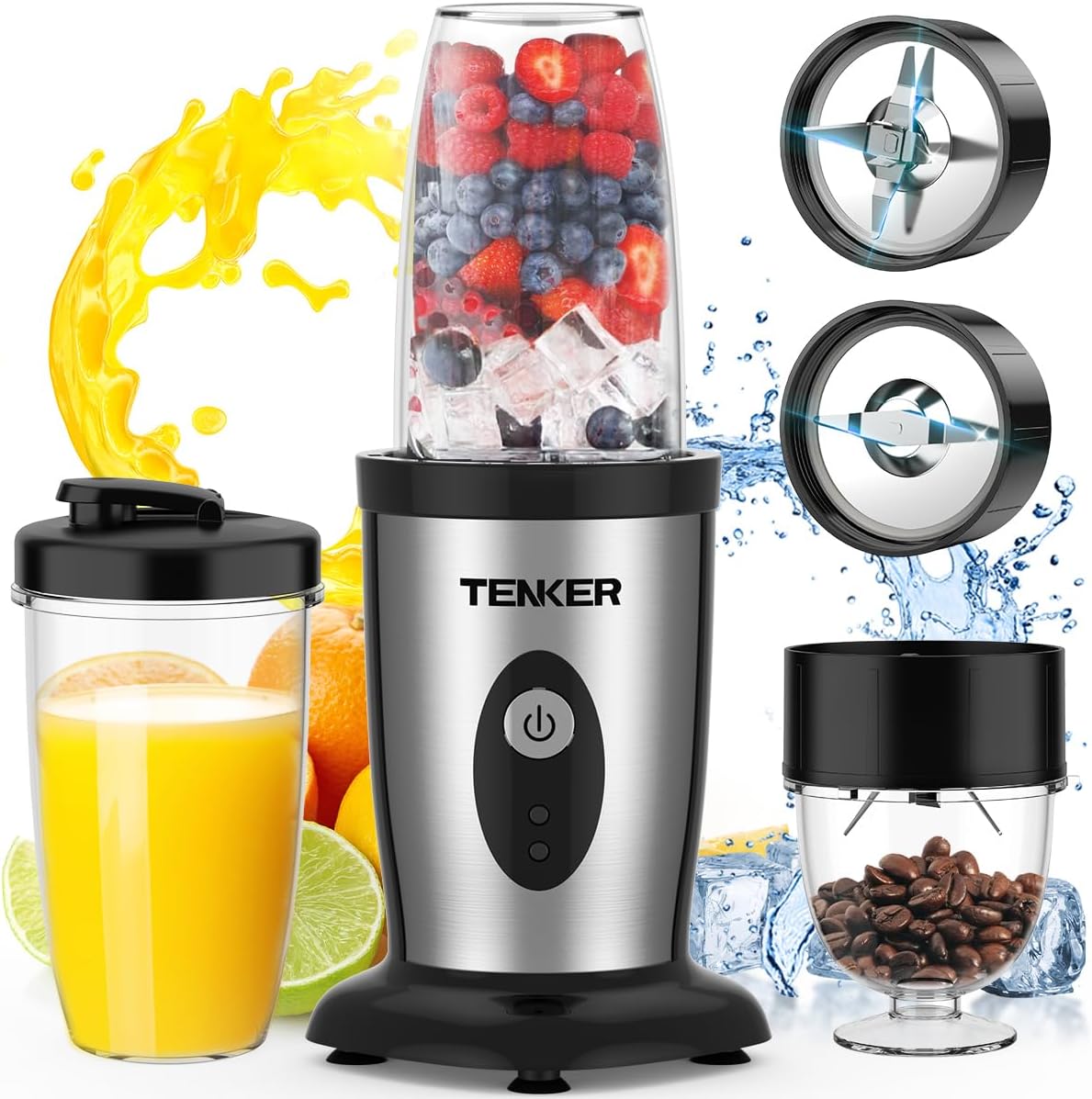 TENKER Personal Blender for Shakes and Smoothies, 850W Smoothie Blender for Kitc...