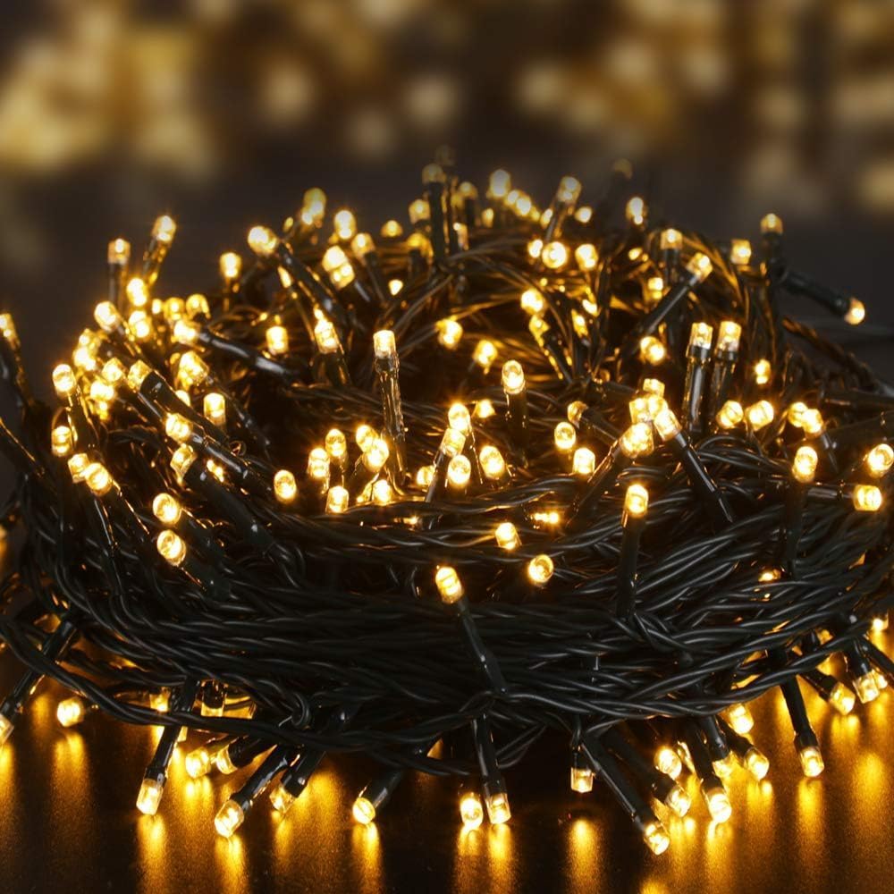 Elegear 40M Battery Operated Christmas Lights with Timer 300LED Outdoor Waterpro...