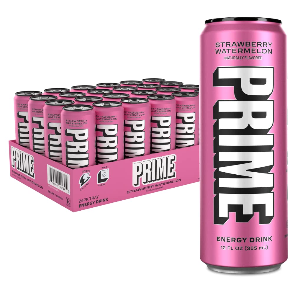Prime Energy Drink by Logan Paul & KSI Naturally Flavored, 200mg Caffeine, Zero...